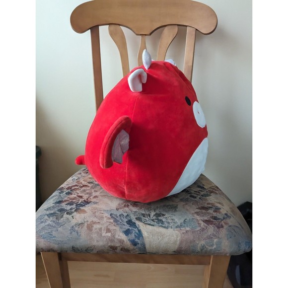HTF Squishmallows Baiden Red Dragon 16"? 15"? Plush Toy EUC - Picture 3 of 9
